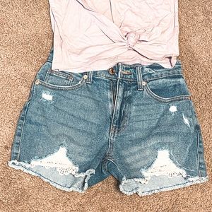 Distressed shorts